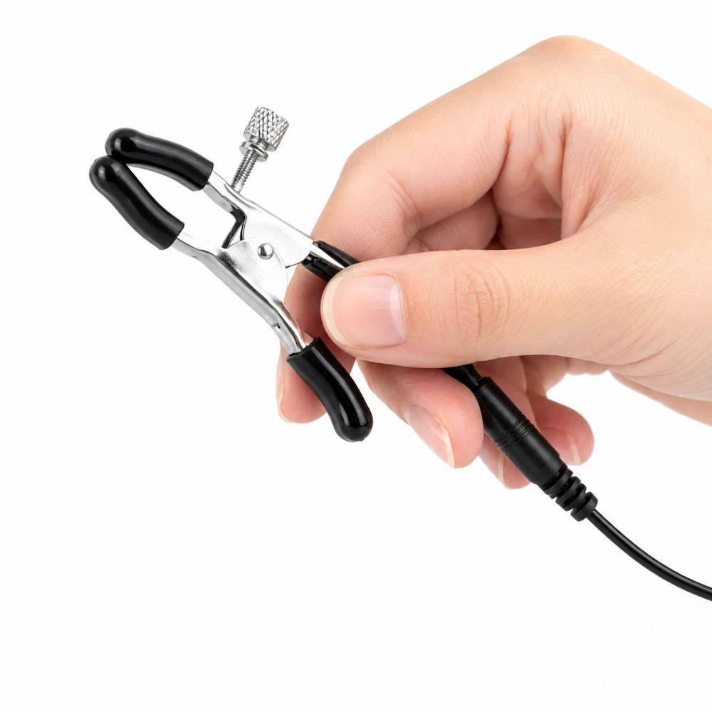 Pinzas de pezones con electroestimulación